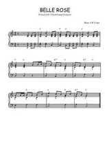Téléchargez l'arrangement pour piano de la partition de Belle rose en PDF